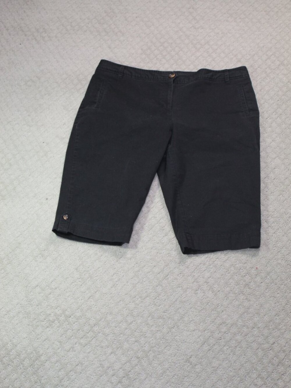 Dress Barn Size 18 Long Black Chino Shorts